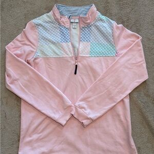 Vineyard Vines Pink and Blue Quarter-Zip